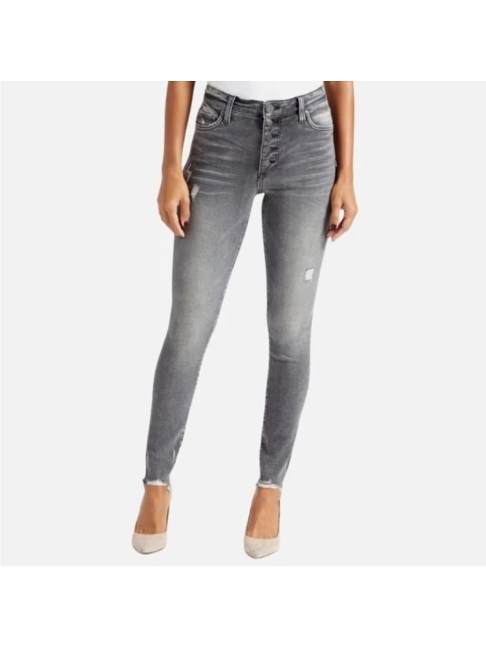 Kut from the Kloth High-Rise Skinny Jeans Mia Toothpick Fab Ab Size 10 Grunge